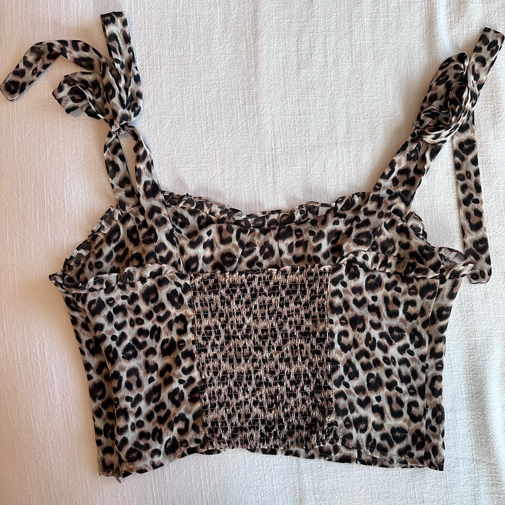 Cheetah print cropped tank top - Picture 5 of 6